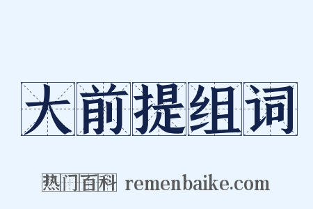 大前提组词是什么意思的图片